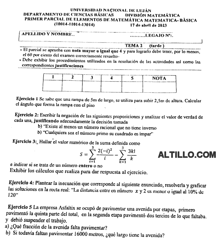 Parcial E Elementos De Matem Tica Unlu